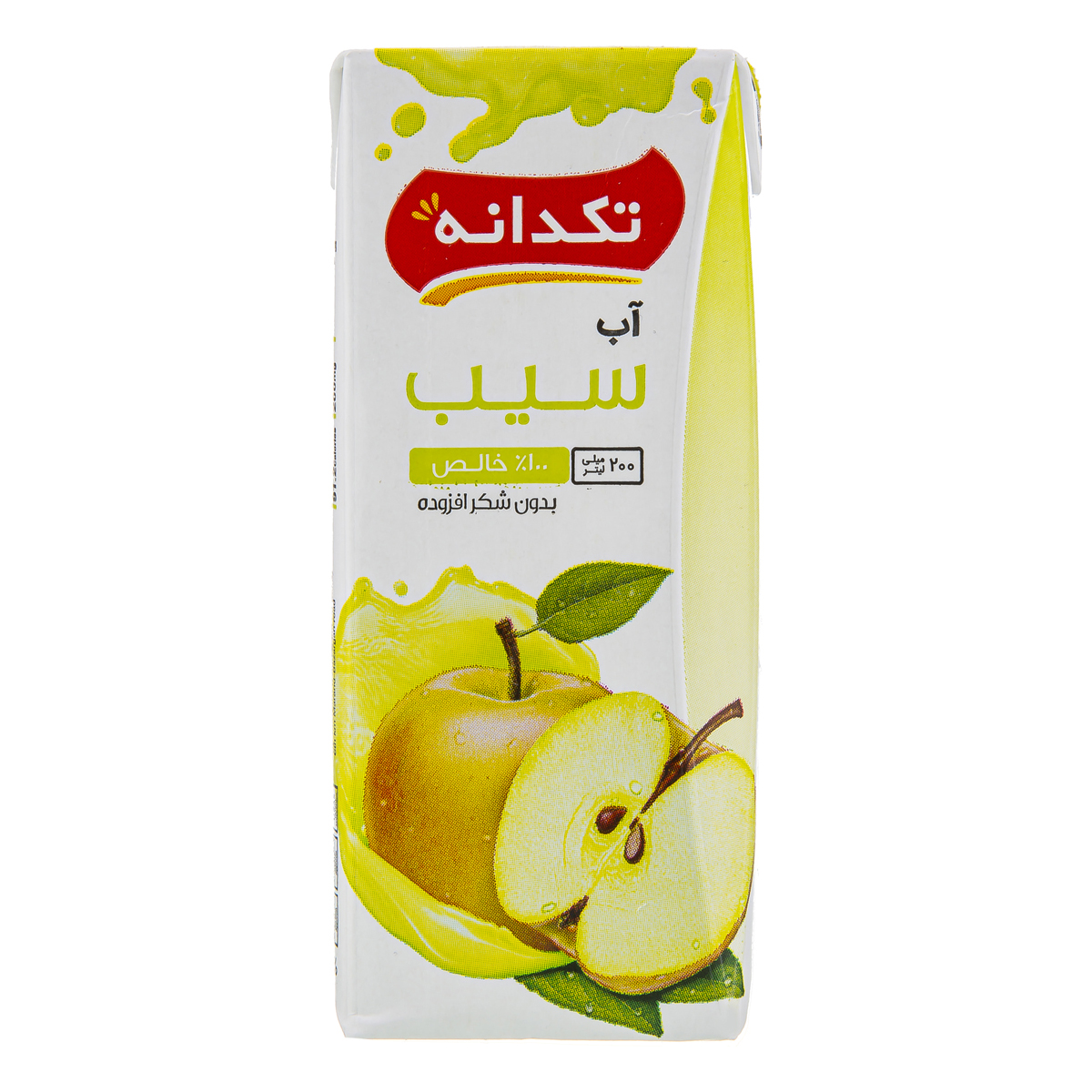 آب سیب 200 میلی لیتری تکدانه