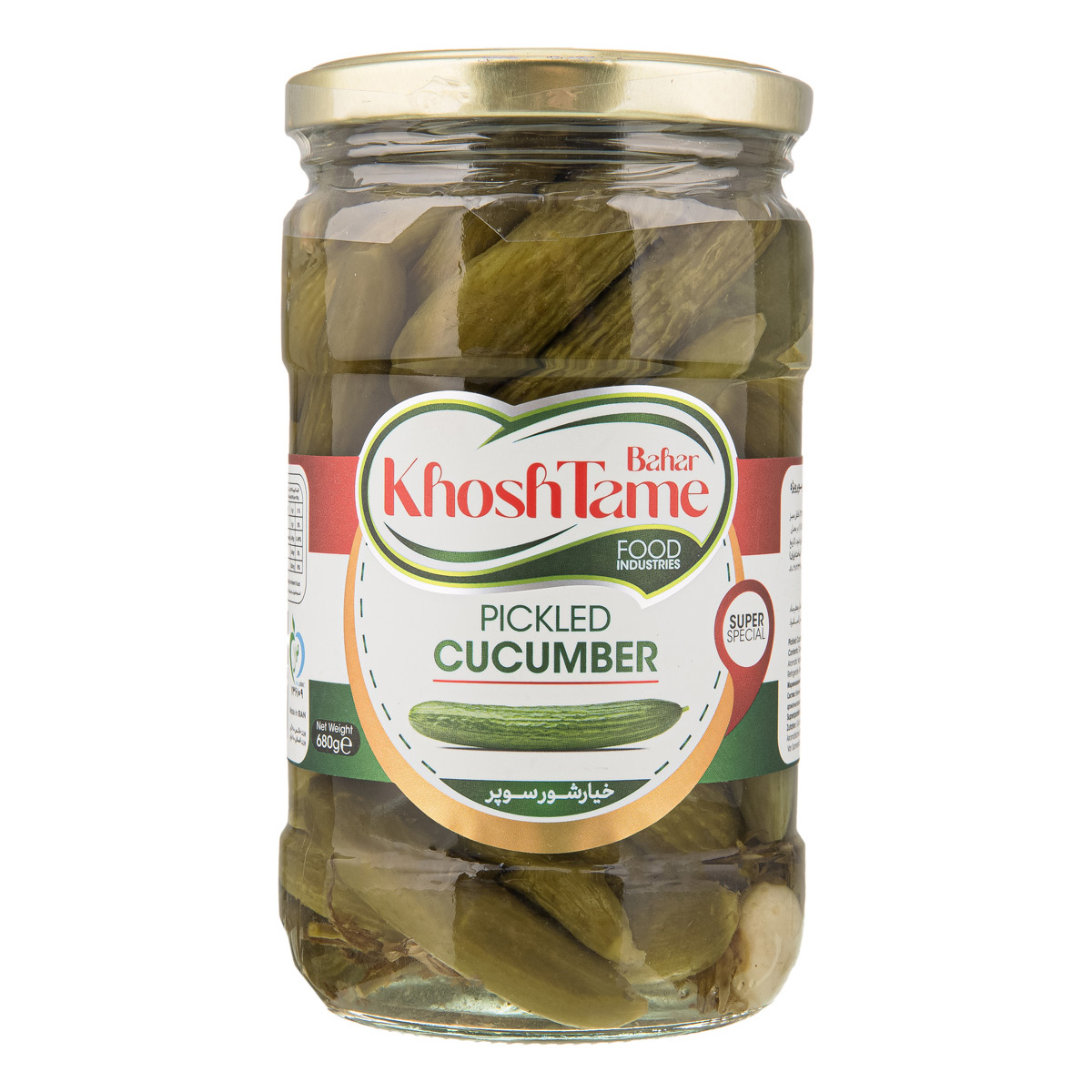 خیارشور سوپر ویژه 680 گرمی خوش طعم بهار