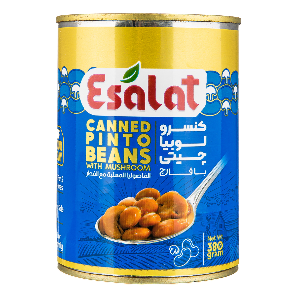کنسرو لوبیا چیتی با قارچ 380 گرمی اصالت