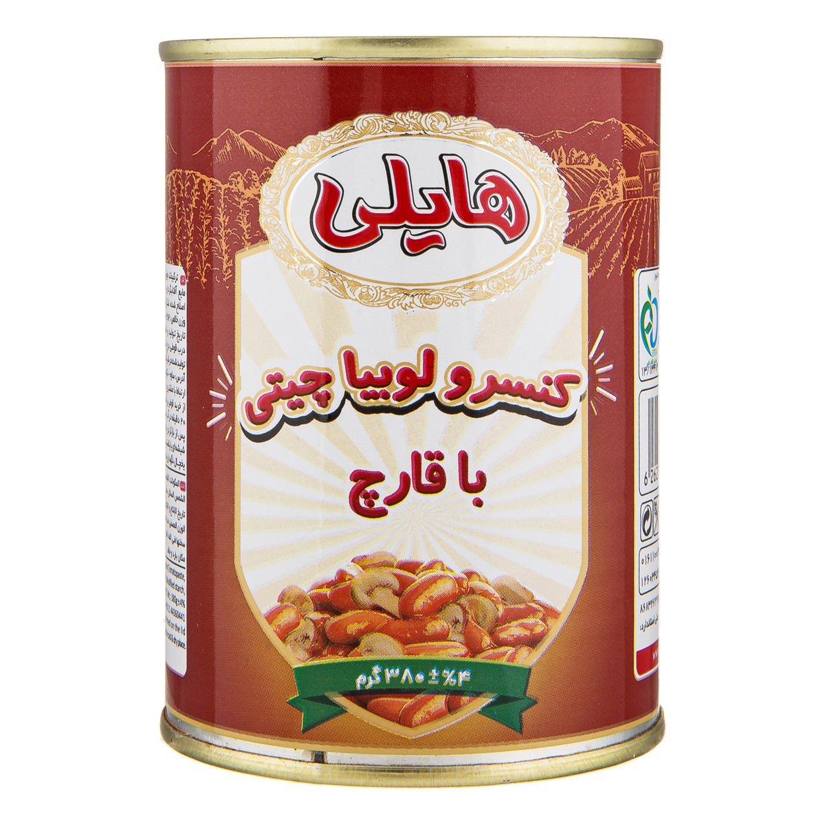 کنسرو لوبیا چیتی با قارچ 380 گرمی هایلی