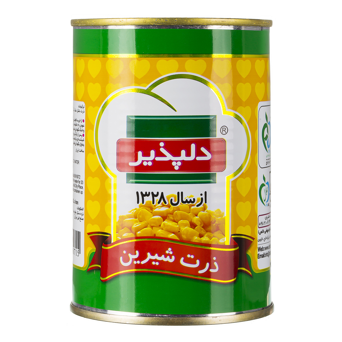 کنسرو ذرت شیرین 415 گرمی دلپذیر