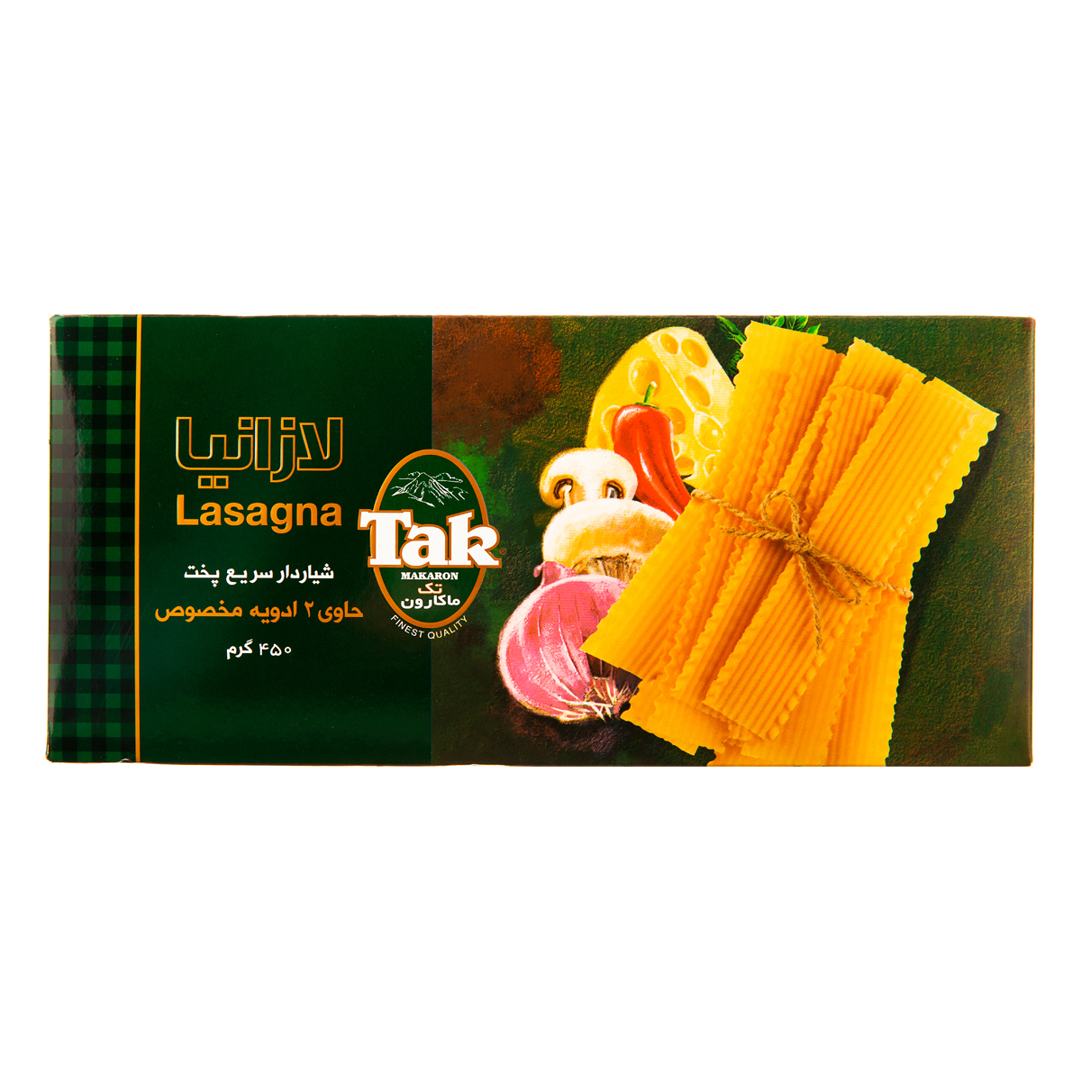 لازانیا سریع پخت (شیاردار) 450 گرمی تک ماکارون