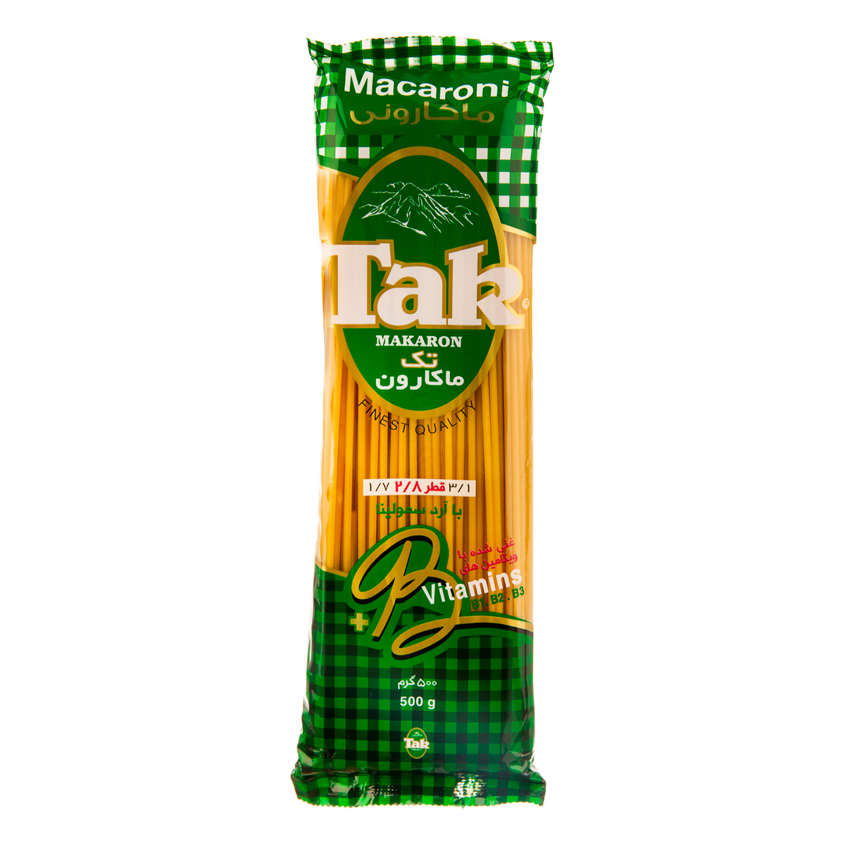 ماکارونی 2.8 غنی شده 500 گرمی تک ماکارون