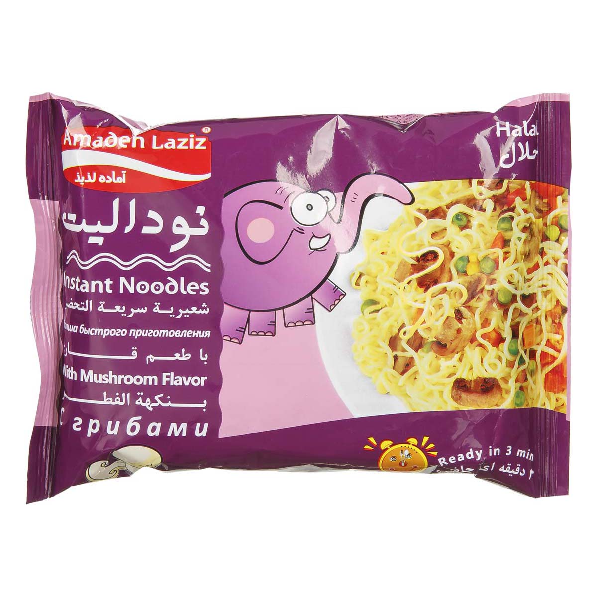نودل با طعم قارچ مخصوص کودک 75 گرمی آماده لذیذ
