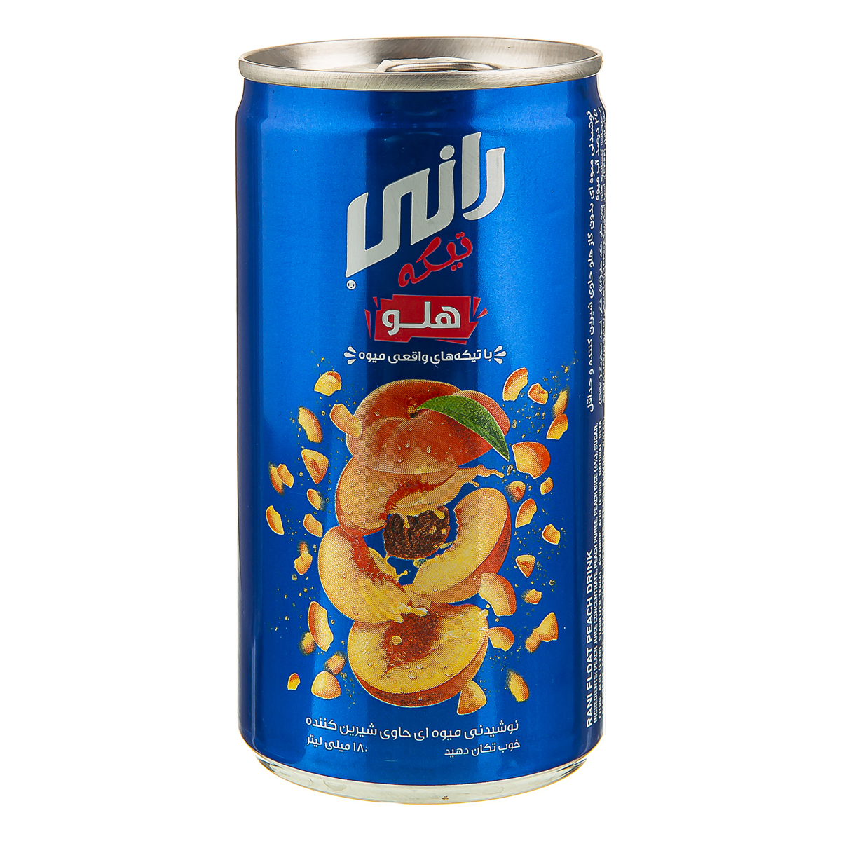 نوشیدنی میوه ای بدون گاز هلو حاوی شیرین کننده 180 میلی لیتری رانی