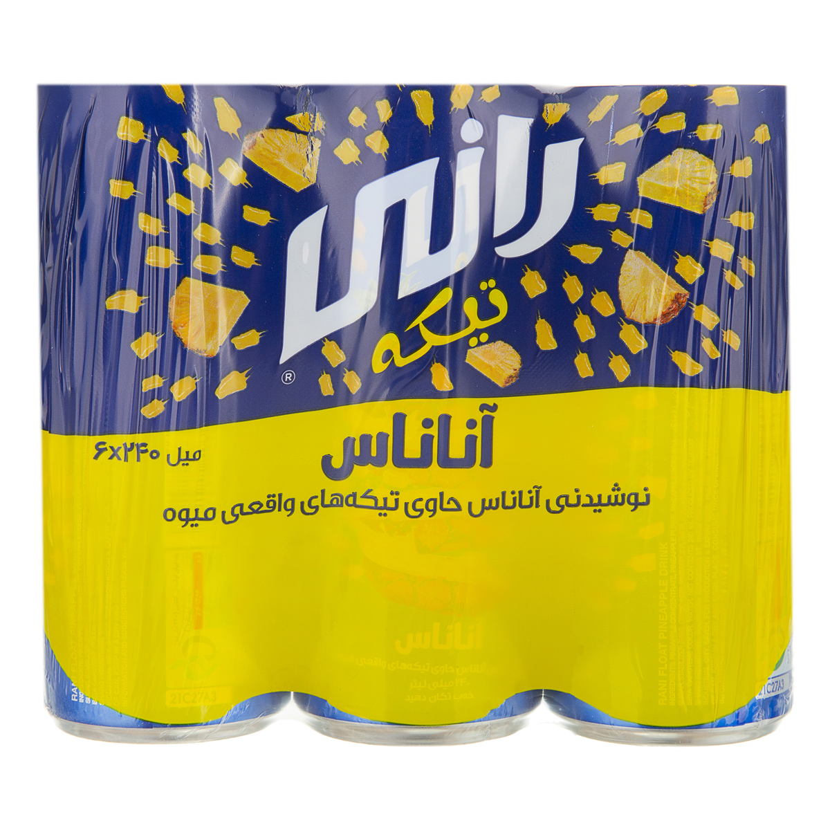 پک 6 عددی آناناس 240 میلی لیتری رانی