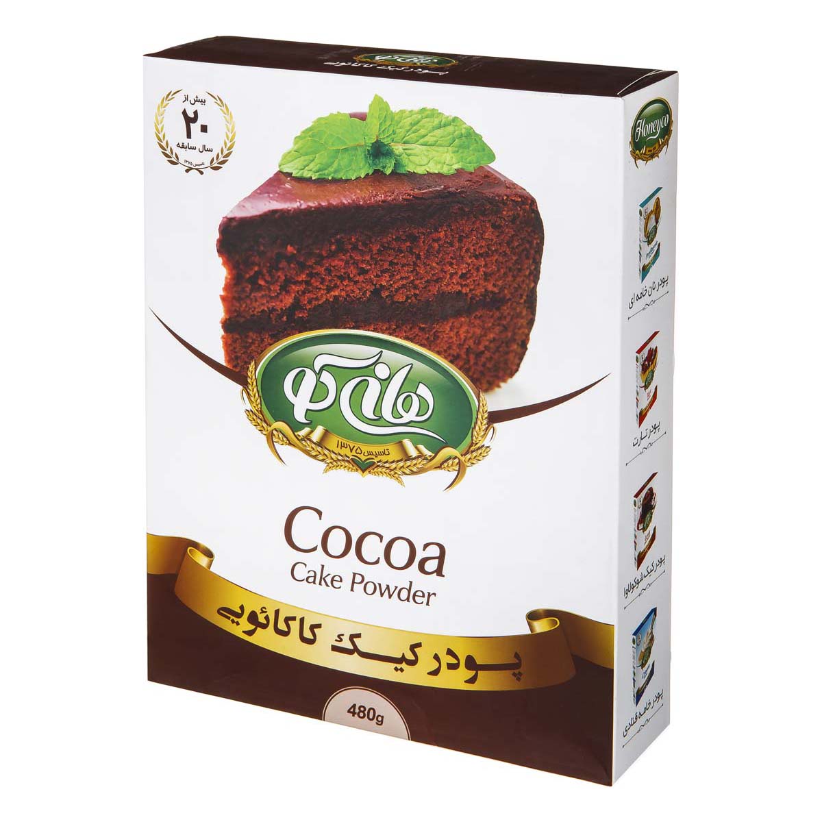 پودر کیک نیمه آماده کاکائو 480 گرمی هانی کو