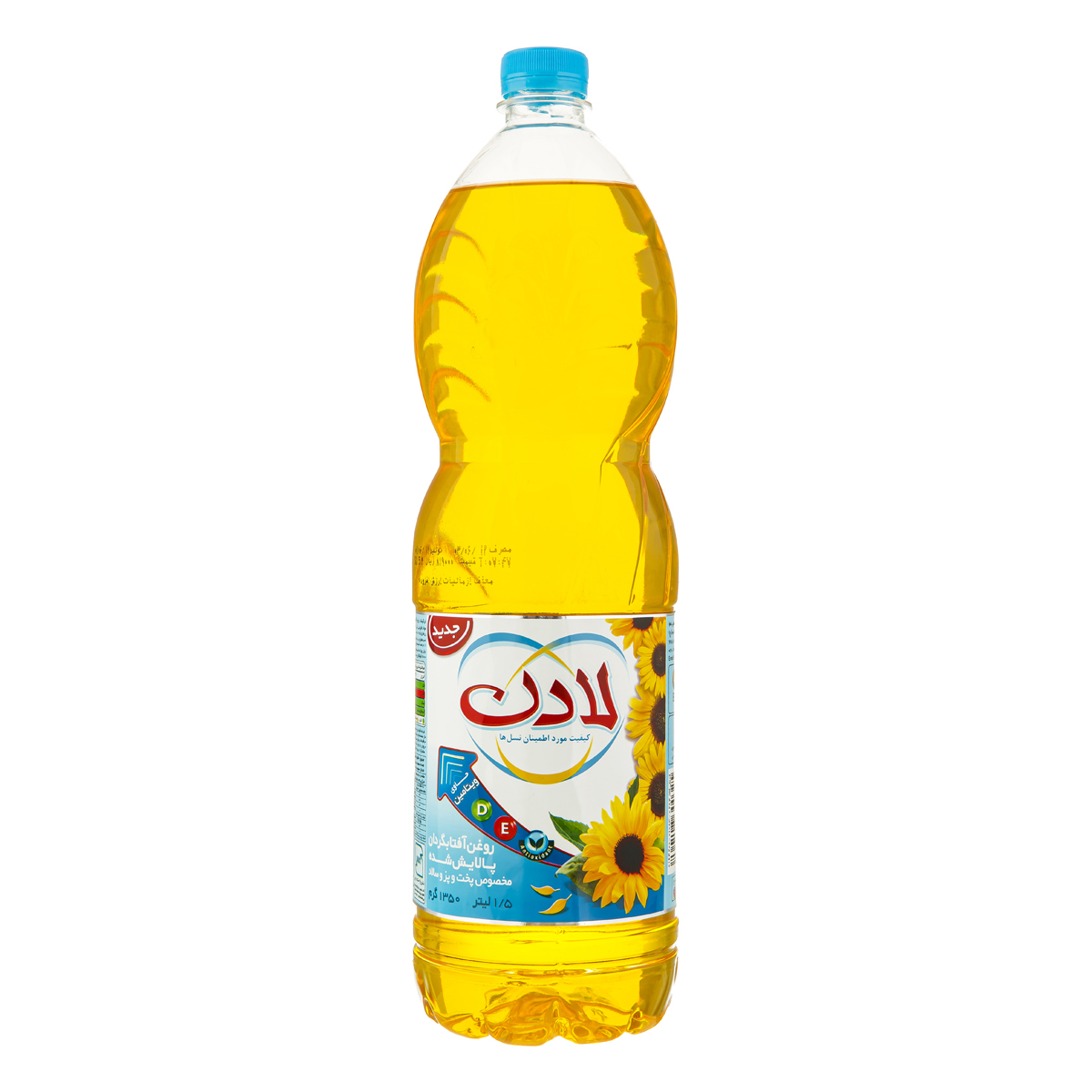 روغن آفتابگردان پالایش شده پخت و پز و سالاد 1500 میلی لیتری لادن