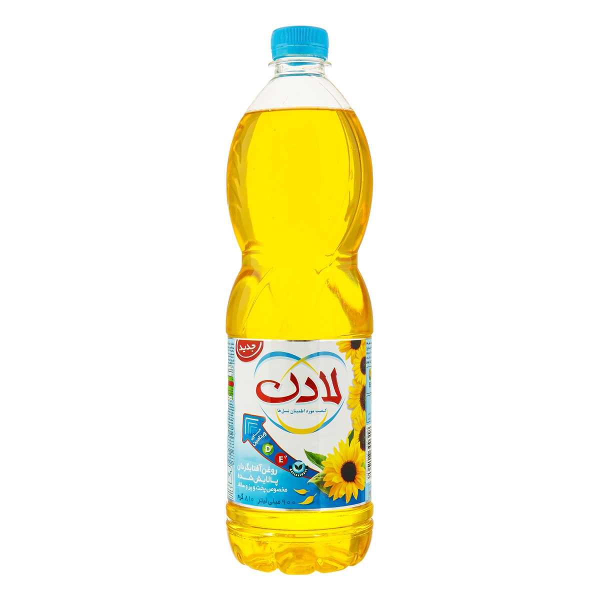 روغن آفتابگردان پالایش شده پخت و پز و سالاد 900 میلی لیتری لادن