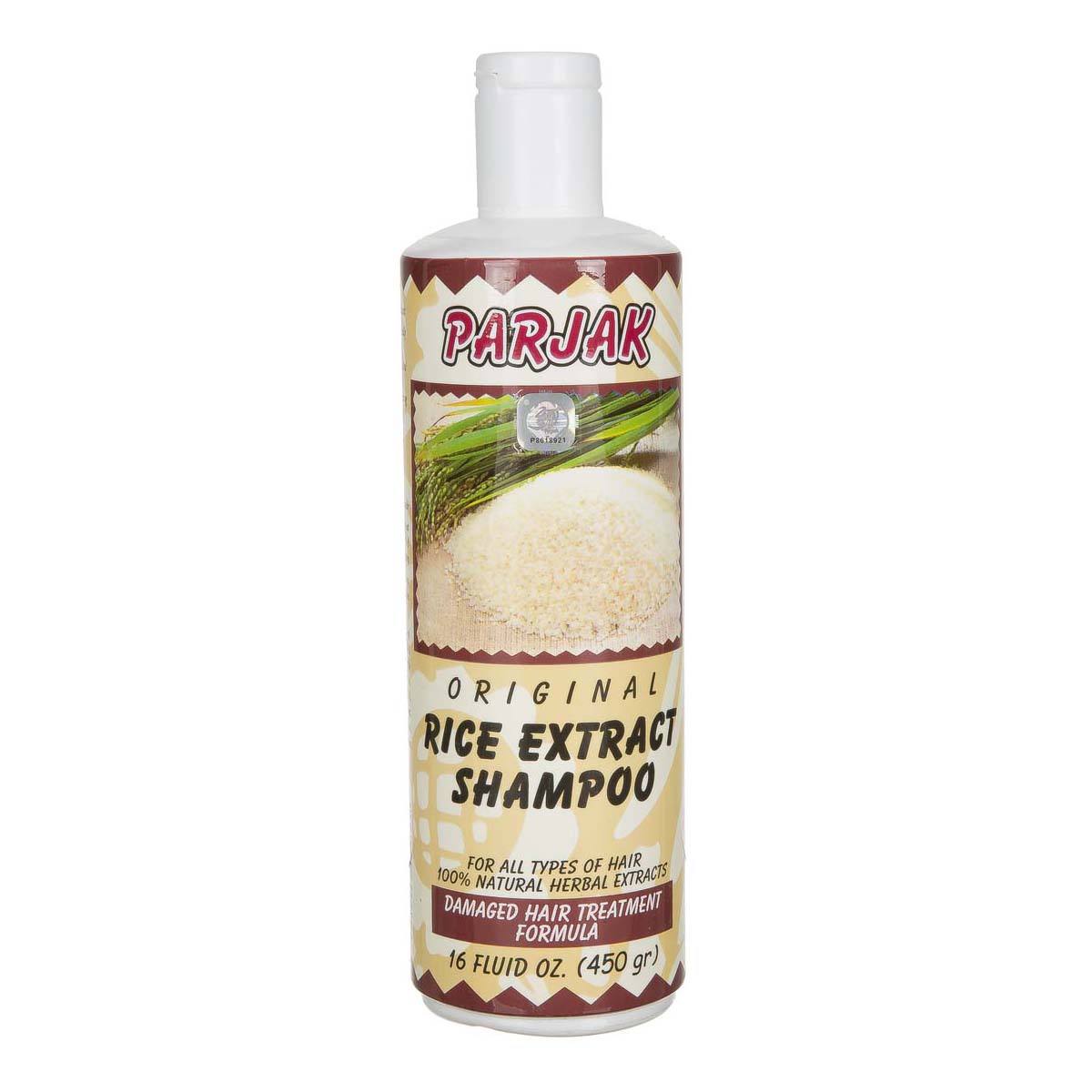 شامپو حاوی عصاره طبیعی سبوس برنج 450 گرمی پرژک