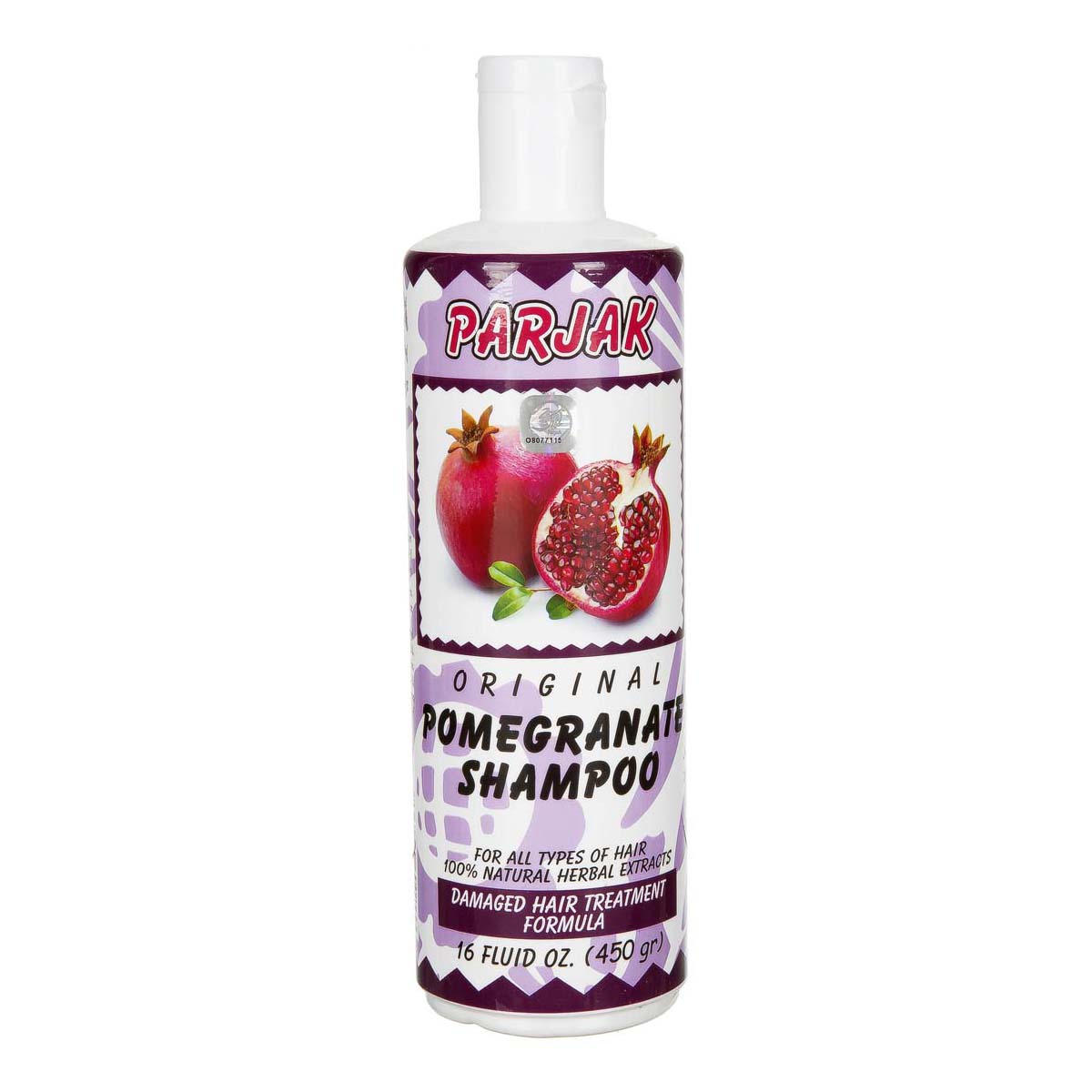 شامپو حاوی روغن طبیعی هسته انار 450 گرمی پرژک